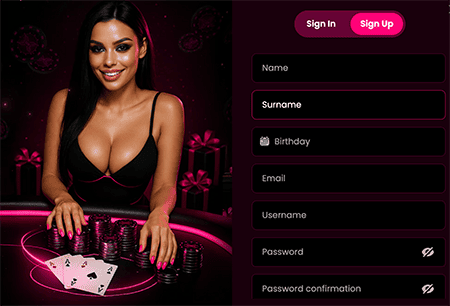 Registrierung bei Tenex Casino